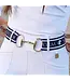 Sandstorm Equestrian SANDSTORM GOLD LOGO SNAFFLE BELT - Navy
