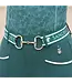 Sandstorm Equestrian SANDSTORM GOLD LOGO SNAFFLE BELT - Emerald