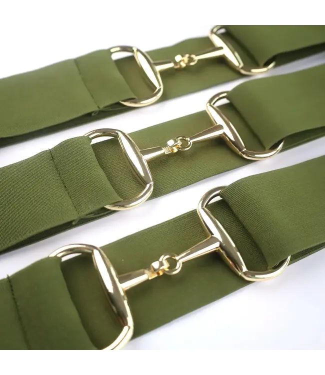 SANDSTORM GOLD SNAFFLE BELT - Olive Green