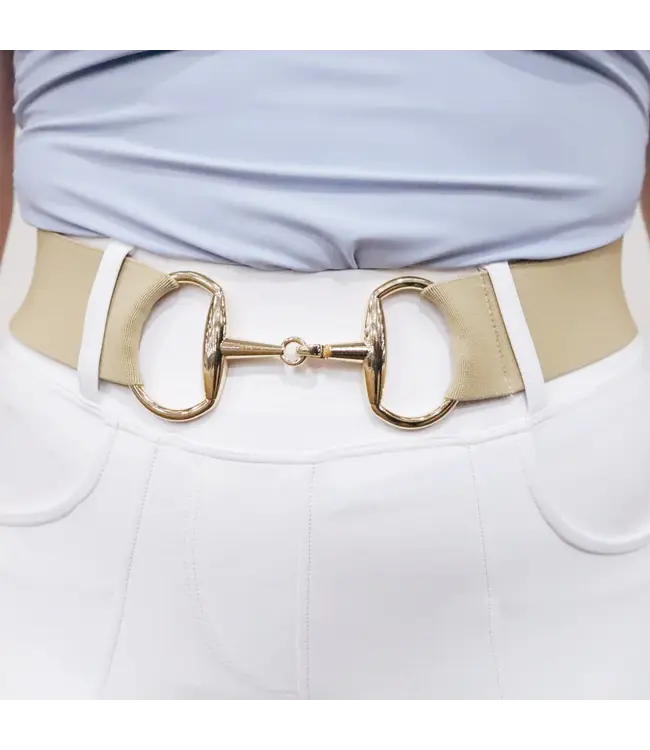 SANDSTORM GOLD SNAFFLE BELT - Beige