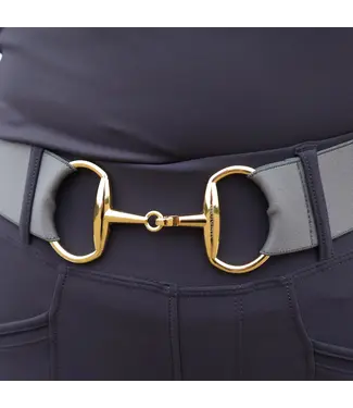 Sandstorm Equestrian SANDSTORM GOLD SNAFFLE BELT - Dusky Grey