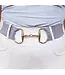 Sandstorm Equestrian SANDSTORM GOLD SNAFFLE BELT - Light Grey