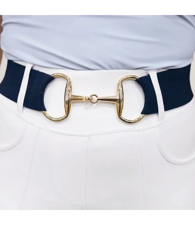 SANDSTORM GOLD SNAFFLE BELT - Navy