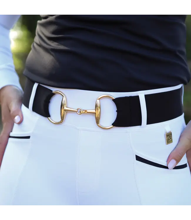 SANDSTORM GOLD SNAFFLE BELT - Black