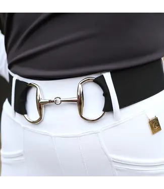 Sandstorm Equestrian SANDSTORM SILVER SNAFFLE BELT - Black