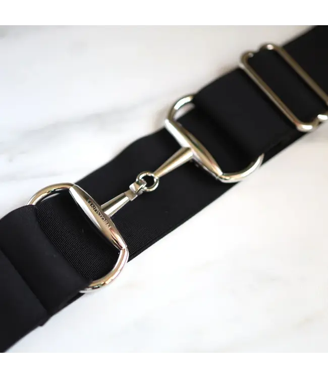SANDSTORM SILVER SNAFFLE BELT - Black