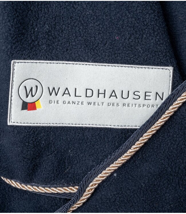 WALDHAUSEN MODERN ROSE FLEECE RUG - Navy