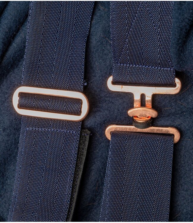 WALDHAUSEN MODERN ROSE FLEECE RUG - Navy