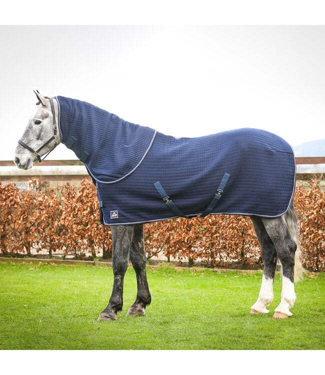MACKEY ARAN THERMO RUG - Navy