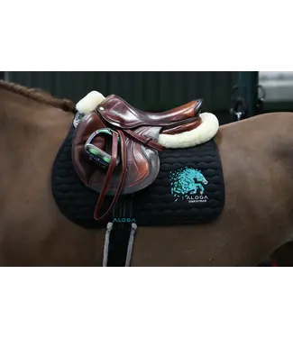 Aloga ALOGA JUMPING SADDLE PAD with Logo - Black & Mint