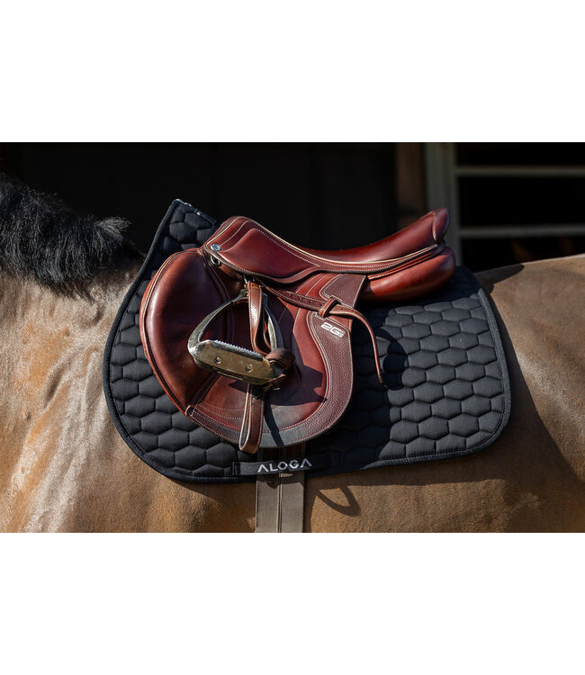 ALOGA JUMPING SADDLE PAD - Black & Silver