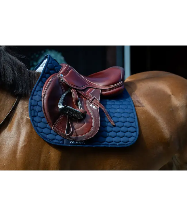 ALOGA JUMPING SADDLE PAD - Black & Silver