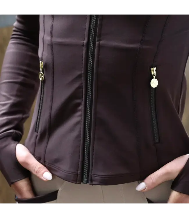 SANDSTORM SCULPT TRAINING JACKET - Chocolate