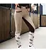 Sandstorm Equestrian SANDSTORM LUXE PERFORMANCE HYBRID LEGGINGS - Beige/Chocolate Seat