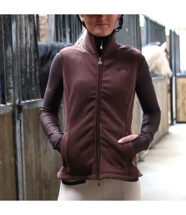 SANDSTORM COUNTRY FLEECE GILET  - Chocolate