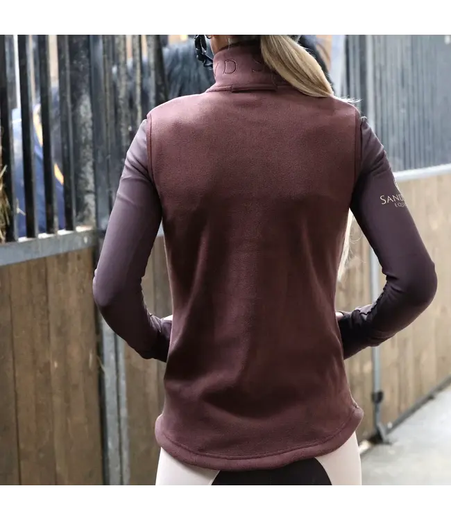 SANDSTORM COUNTRY FLEECE GILET  - Chocolate
