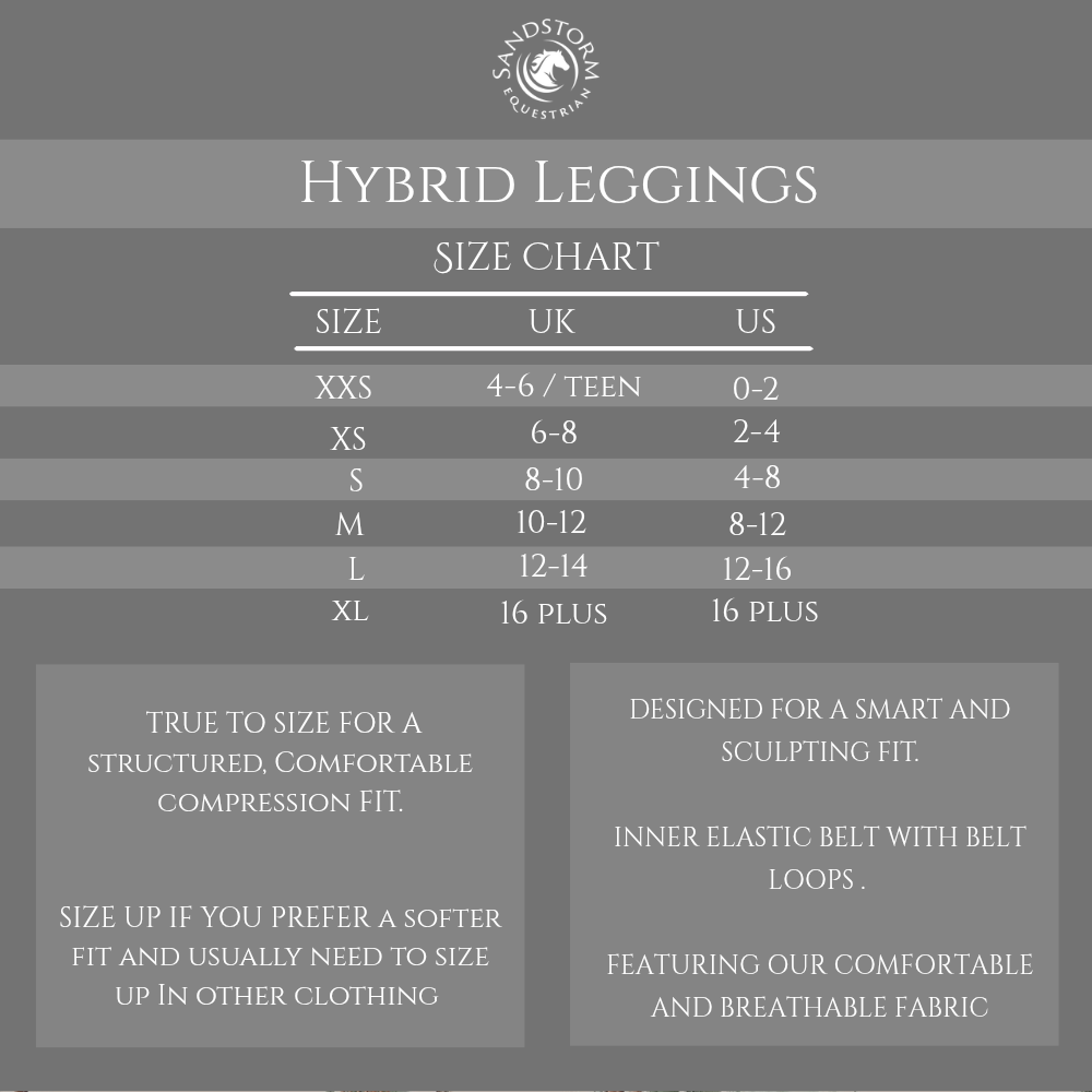Sandstorm Hybrid Size Chart
