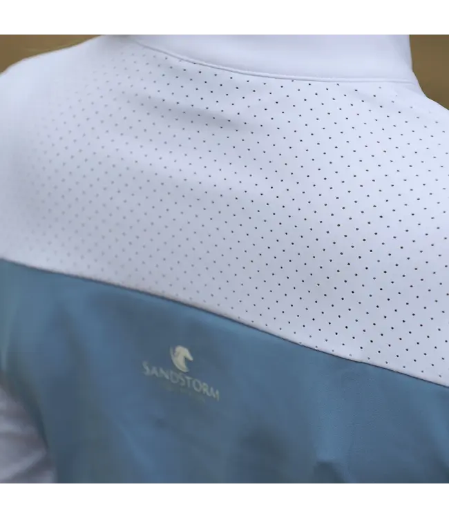 SANDSTORM SHOW SHIRT - White & Endless Sky Blue