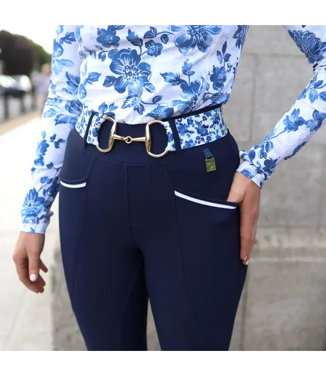 SANDSTORM LUXE PERFORMANCE HYBRID LEGGINGS - Classic Navy