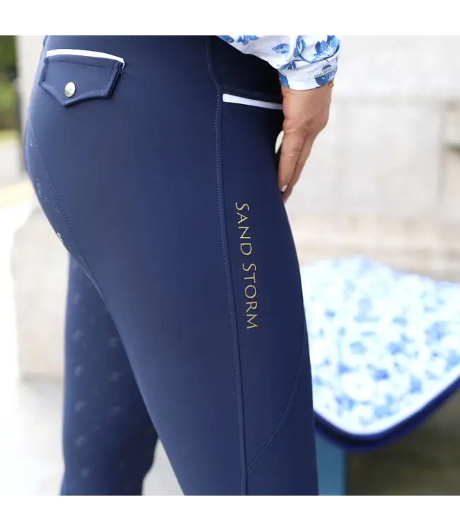 SANDSTORM LUXE PERFORMANCE HYBRID LEGGINGS - Classic Navy