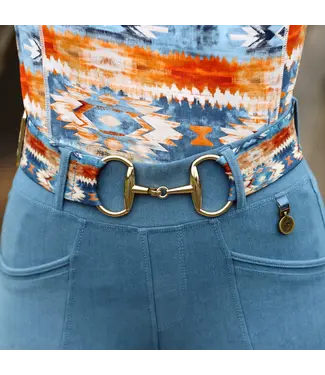 Sandstorm Equestrian SANDSTORM GOLD LOGO SNAFFLE BELT - Western