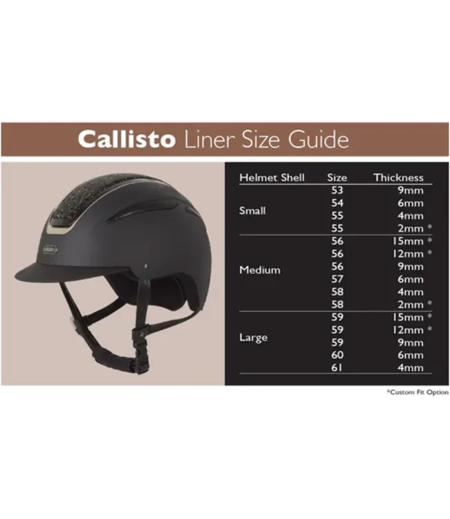 EVOKE CALLISTO REMOVABLE CROWN PADDED HELMET LINER - Black