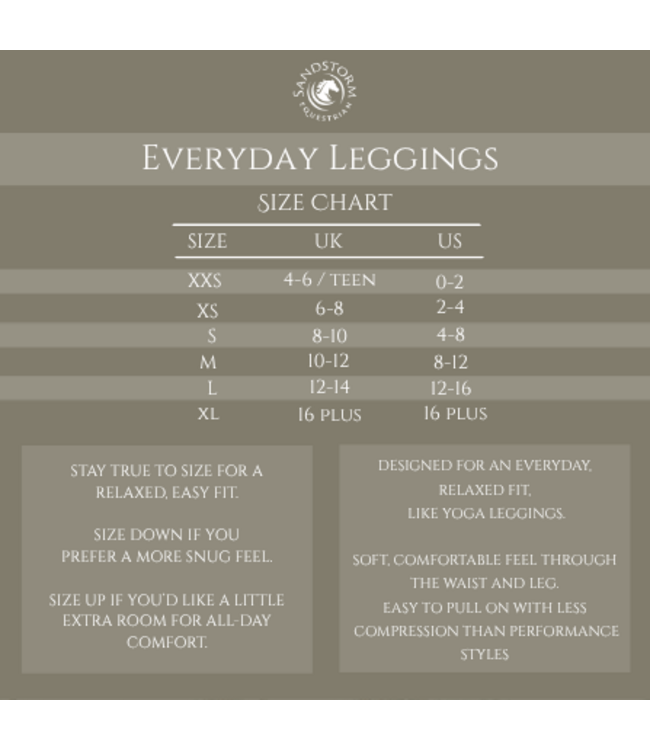 SANDSTORM EVERYDAY COMFORT RIDING LEGGINGS - Charcoal