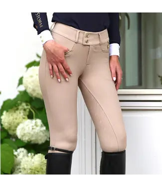 Sandstorm Equestrian SANDSTORM PERFORMANCE HYBRID LEGGINGS - Beige