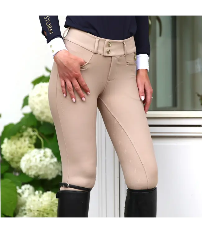 SANDSTORM PERFORMANCE HYBRID LEGGINGS - Beige