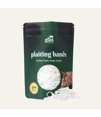 Glas Equine GLAS EQUINE PLAITING BANDS - White