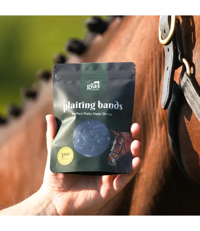 GLAS EQUINE PLAITING BANDS - Black