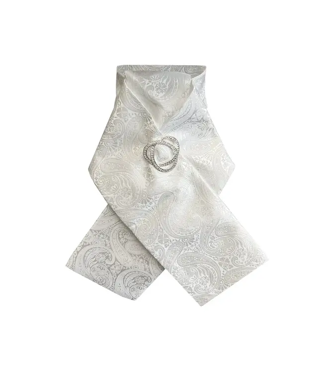 EQUETECH PAISLEY READY TIED STOCK - White