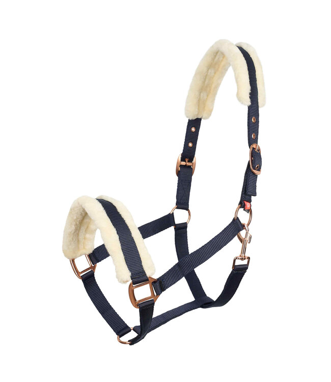 IRH CLASSIC FUR HEADCOLLAR - Navy Rose Gold