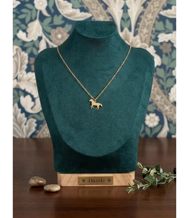 DAZZLE RUNNING HORSE NECKLACE