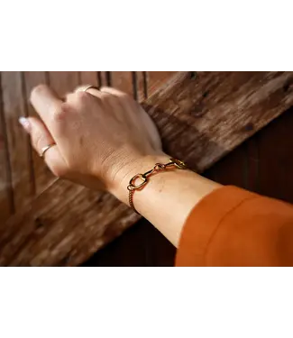 Dazzle DAZZLE MELISSA EGGBUTT CHAIN BRACELET
