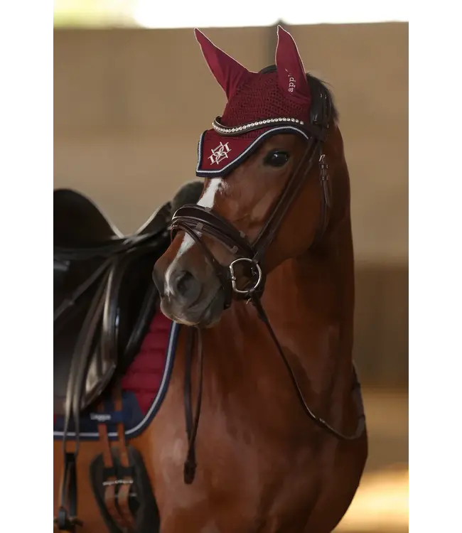 DAPPLE FLY VEIL - Burgundy/Navy