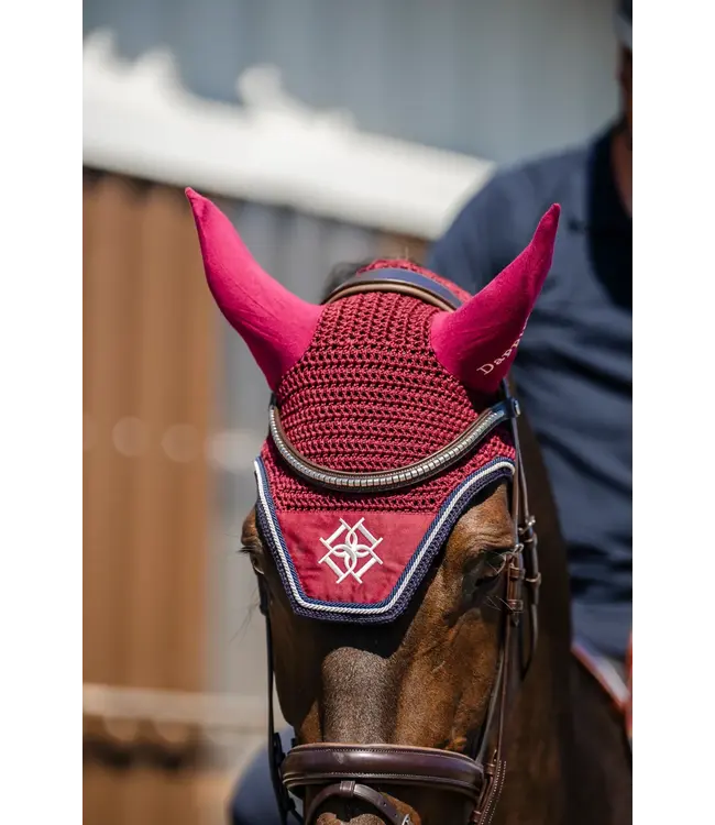 DAPPLE FLY VEIL - Burgundy/Navy