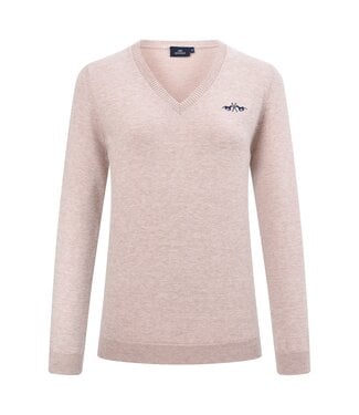 HV Polo HVP ORALIE FINE KNIT V-NECK PULLOVER - Natural