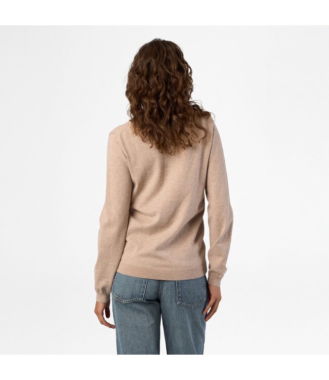HVP ORALIE FINE KNIT V-NECK PULLOVER - Natural
