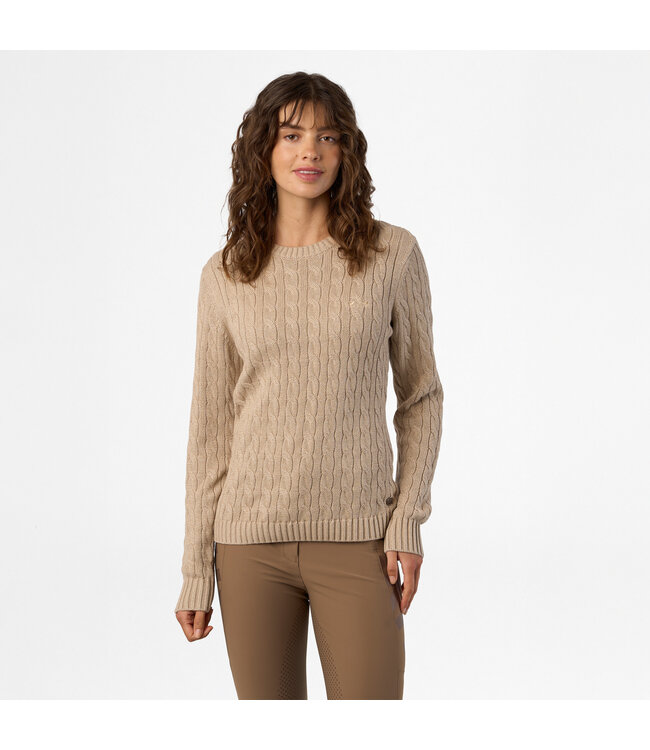 HVP JANE CABLE KNIT PULOVER - Chalk