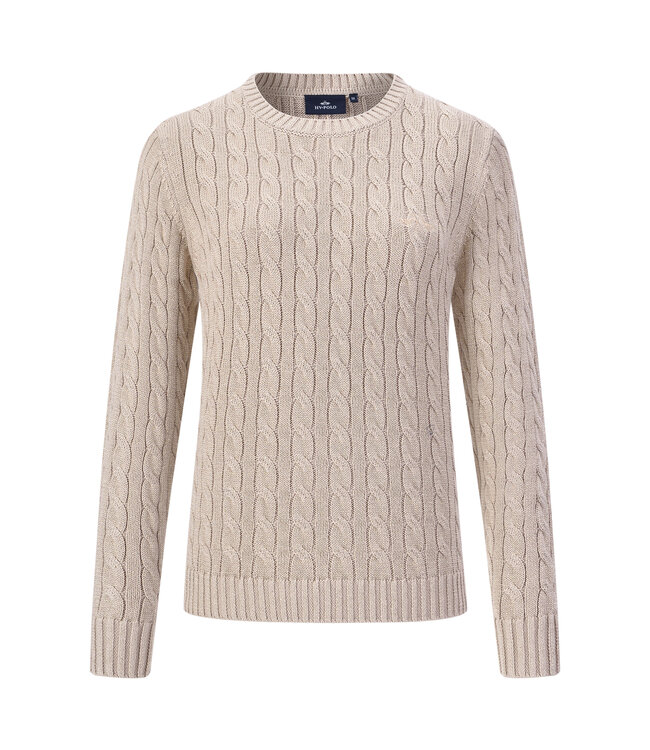 HVP JANE CABLE KNIT PULOVER - Chalk