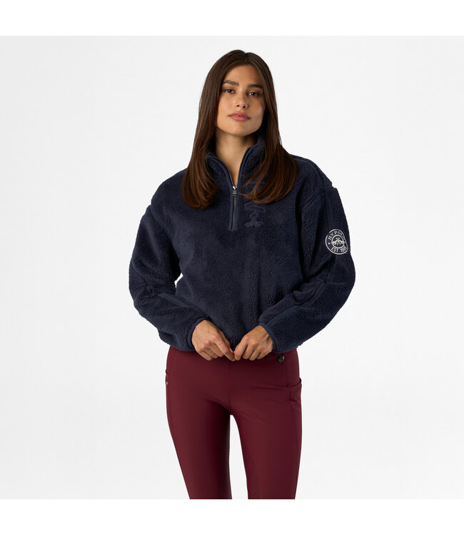 HVP ROSINE FLEECE HALF ZIP SWEATER - Navy