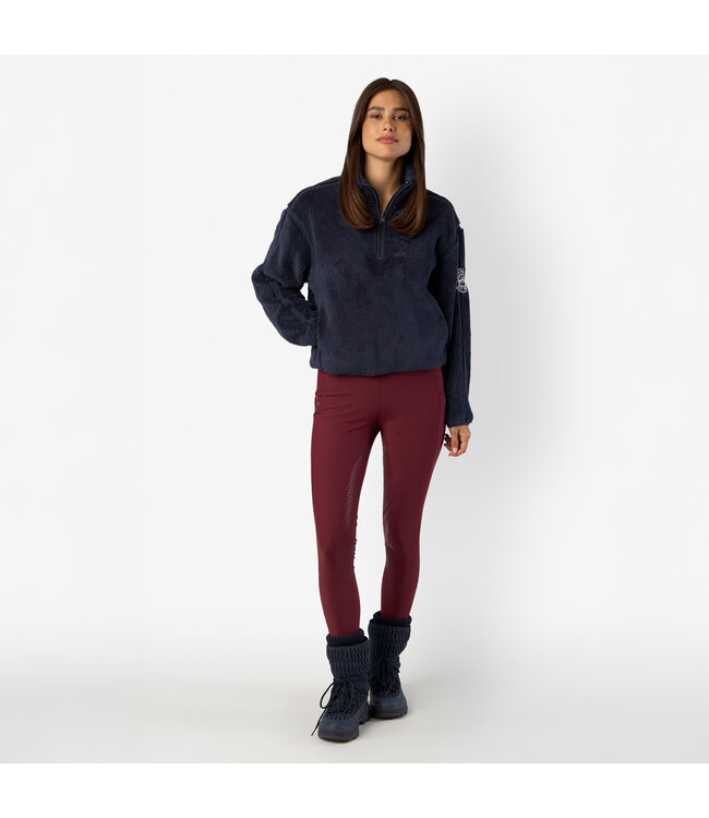 HVP ROSINE FLEECE HALF ZIP SWEATER - Navy