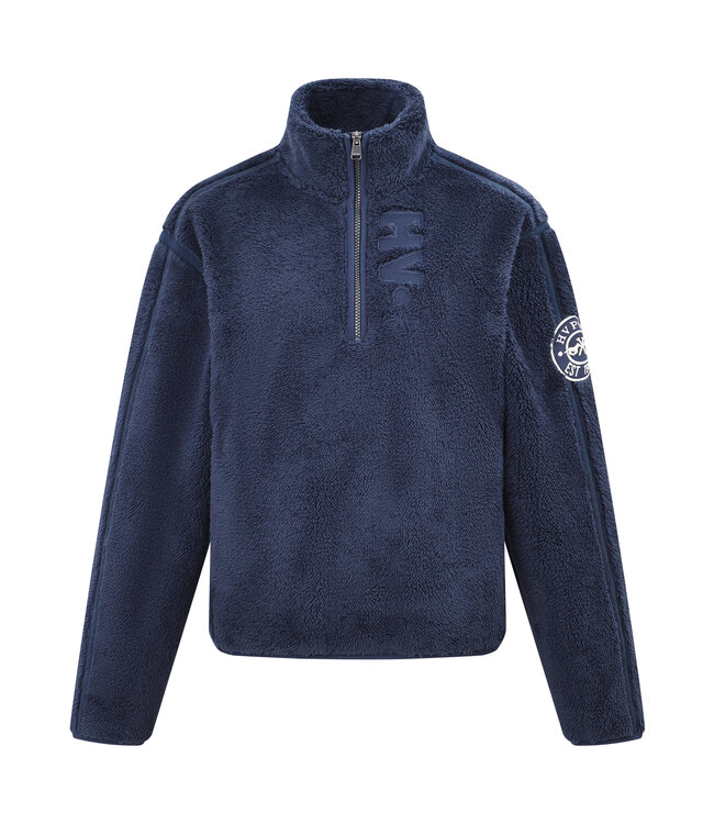HVP ROSINE FLEECE HALF ZIP SWEATER - Navy