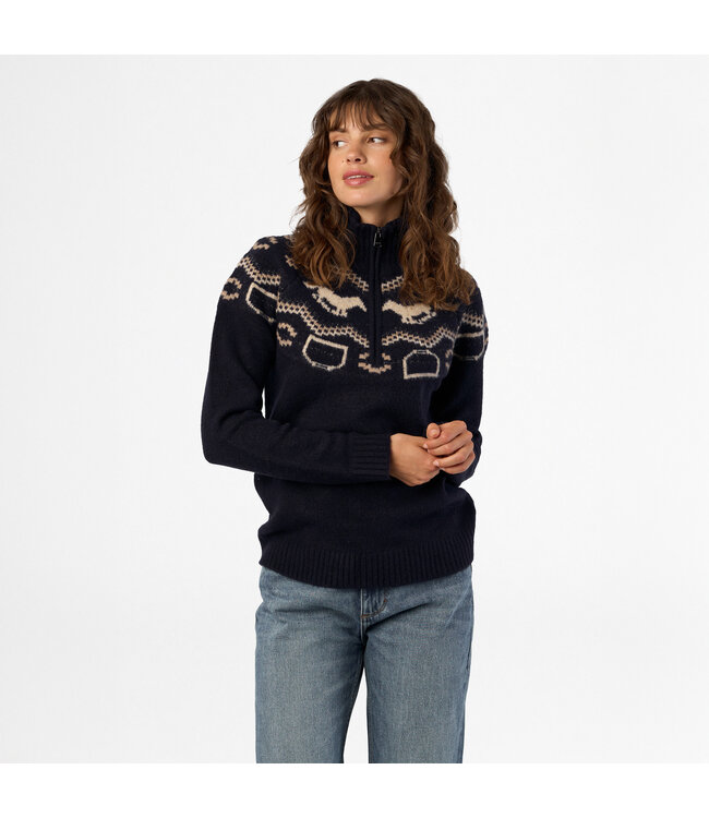 HVP JOSIE SOFT KNIT HAFLF ZIP PULLOVER - Navy
