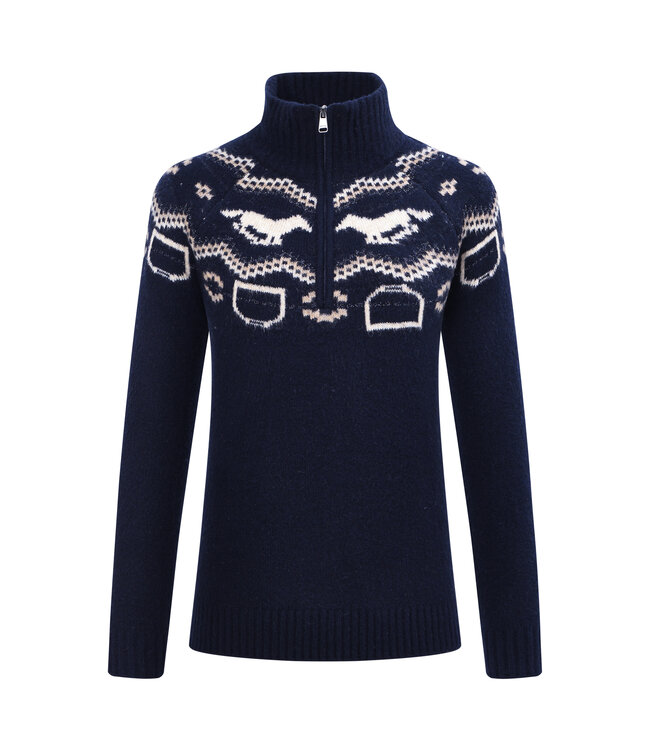 HVP JOSIE SOFT KNIT HAFLF ZIP PULLOVER - Navy