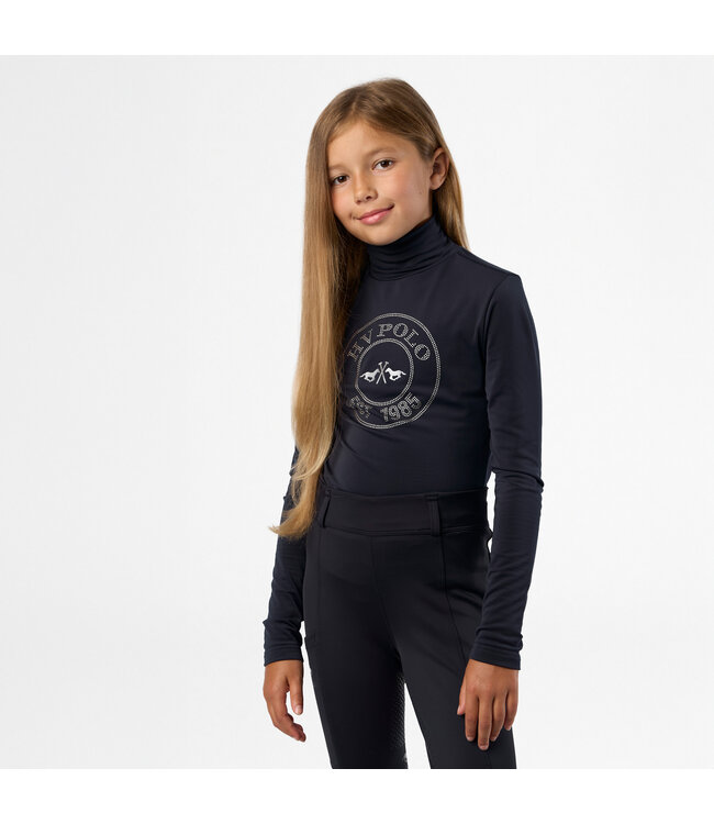 HVP ODETTE KIDS TECHNICAL JERSEY TOP - Navy