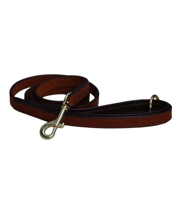 MACKEY PADDED DOG LEAD - Tan/Brown