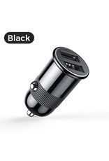 JOYROOM mini dual usb autolader 3.1A - zwart