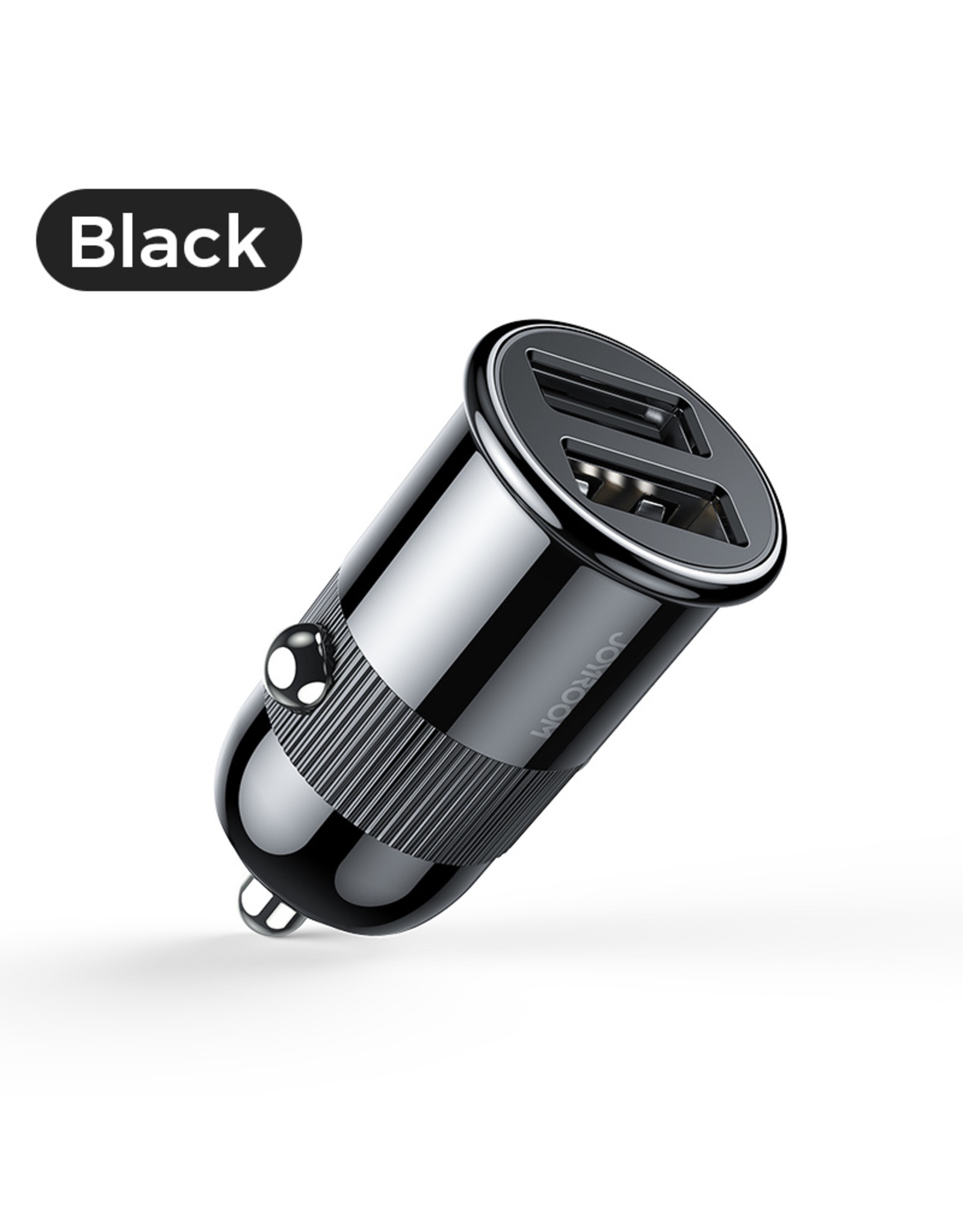 JOYROOM mini dual usb autolader 3.1A - zwart